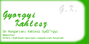 gyorgyi kahlesz business card